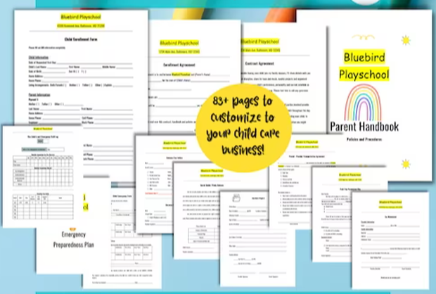Daycare Forms Complete Child Care Business Bundle, Customize, Home Daycare, Preschool, Edit Google Docs