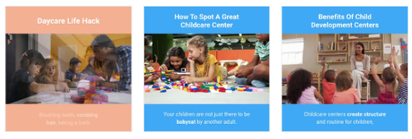 90 Childcare Videos to post in daily social media image