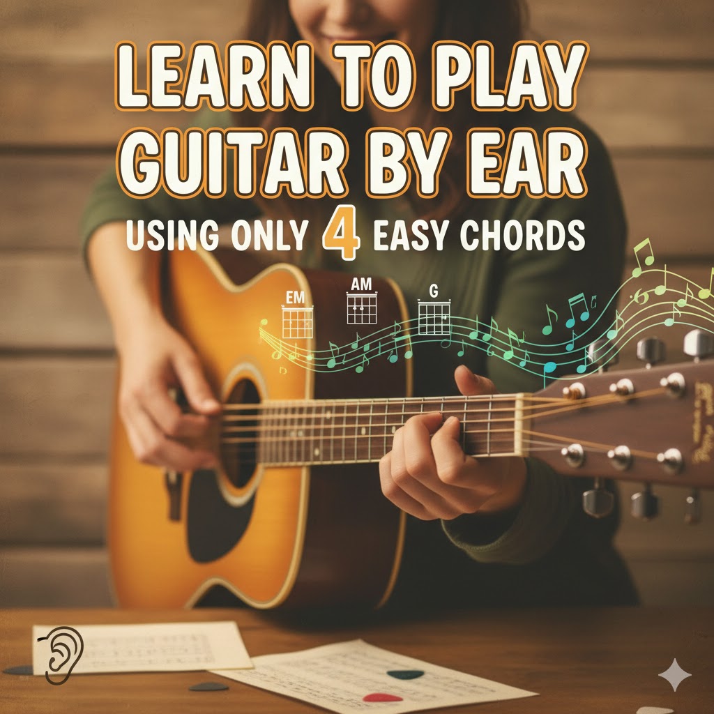 Learn to Play Guitar by Ear Using Only 4 Chords